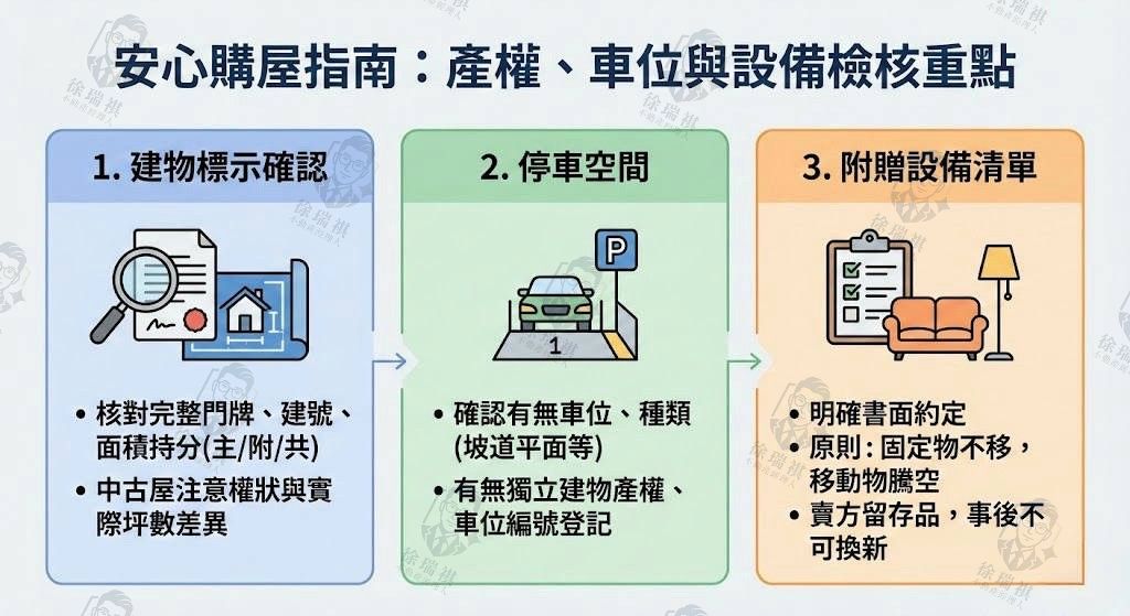 購屋產權車位設備檢核重點